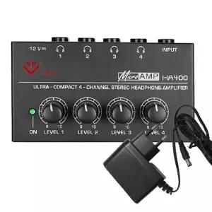 고품질 VTHA-400 헤드폰 분배기 헤드폰 믹서 개별볼륨조절 (W87542A)