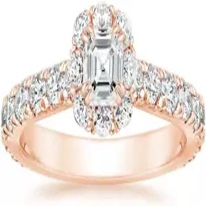 1-5 CT 어셔 컷 IGI 인증 실험실 성장 다이아몬드 반지 10K 14K 18K 솔리드 골드 약혼 결혼식 신부 기념일