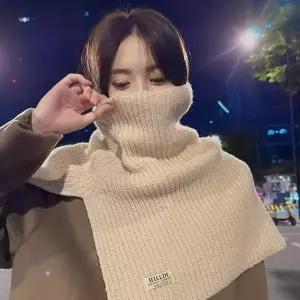 니트 숄더 터틀넥 겨울 넥워머 목폴라 터틀넥 겨울 방한 목도리 머플러 (WD4193B)