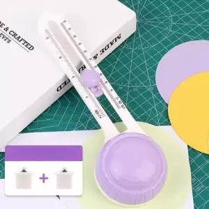 360도 원형 커팅 절단기 (리필칼날 2P 포함) 문서커팅 콤파스형절단기 (WDC77F5)