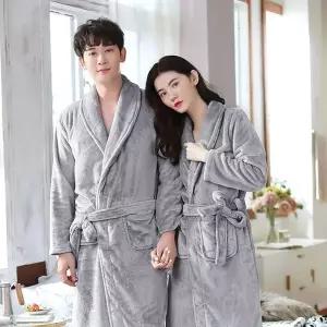 고품질 겨울 극세사 샤워가운 목욕가운 잠옷가운 커플샤워가운 샤워가운 (W970E85)