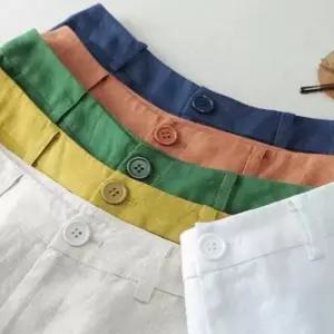 여성 여름 반바지 7컬러 뒷밴딩 마반바지 린넨 팬츠 (WE55C26)