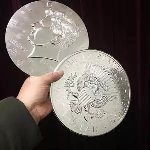 모모마쥬 플라스틱 슈퍼 점보 하프 달러 25cm/9.84인치 마술 마술사를 위한 환상 소품 클로즈업 코인