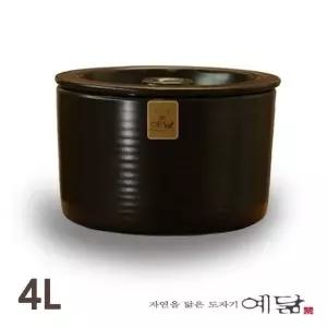 현관 소금 항아리 옹기 단지 4L 용량 옹기항아리 매실항아리 쌀보관함 (W11BCE5)