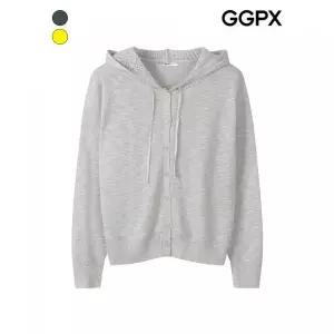 GGPX썸머룩 후드 펀칭 버튼 시스루 가디건 GQ4KG012F2442411