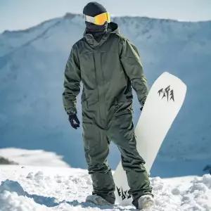 GSOU SNOW 남성 스키 작업복 점프수트 스노우 원피스 재킷 팬츠 세트 겨울 방한 스노우필드 스포츠 방수