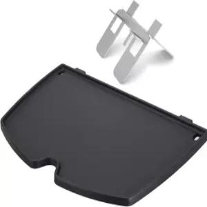 Uniflasy 6558 주철 그릴 플레이트 Weber Q1200 Q1000 Q120 시리즈 요리 교체 부품 액세서리용 12.6 x 8.6
