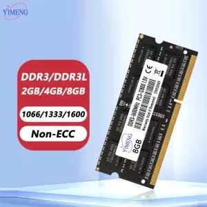 DDR3 4GB 노트북 메모리 램 PC3L 1.35V 8500 10600 12800 1.5V 1333 1600 1866Mhz 204핀 NonECC SOM