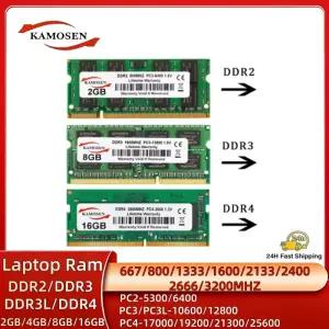 DDR2 2GB 노트북 RAM 1333 1600 2400 2666 3200 204pin So M 메모리 PC3