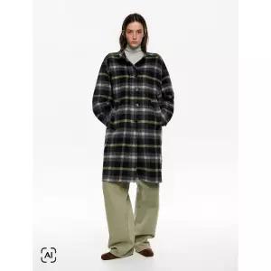 BIMBA Y LOLA 25FW 빔바이롤라 블랙 체크 더블 페이스 코트 B256AWC004BKB 1278350