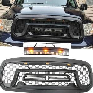 Dodge Ram 1500 2013 | ABS 블랙 범퍼 마스크 교체 그리드 랩터 스타일 프론트 메쉬 그릴 레이싱
