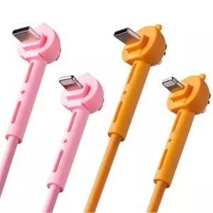 카카오프렌즈 L자형 8핀 C타입 USB 데이터 고속충전 케이블 퀵차지 휴대용 갤럭시 삼성폰 아이폰 스마트폰