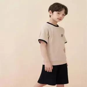 빈폴 키즈 곰돌이 달이 포인트 와플 반소매 상하세트 베이지 (BI6342U08A) U08
