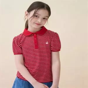 빈폴 키즈 T칼라 스트라이프 골지 반소매 티셔츠 (BI6342G066) G 6261823