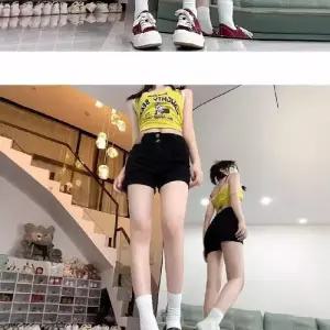 남친 청반바지 사계절 하이웨스트 청바지 슬림핏 A라인 일자 핫팬츠 MODU2