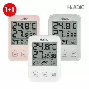 1+1 휴비딕 디지털 온습도계 HT-7 시계 아이콘 표시