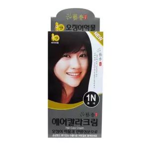 헤어 칼라크림 오징어먹물 1N 흑색 염색약