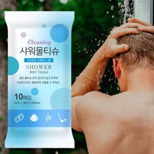 땀시트 40매 땀닦는티슈 쿨링티슈 1회용 일회용 샤워타올 물없이 환자 캠핑 샤워