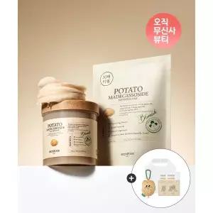 SKINFOOD [키링 에코백 숄더백 +마스크팩2매증정][총90매] 포테이토 마데카소사이드 수딩 패드 60+30매 182