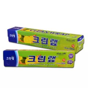 크린랩 30cm x 50M 랩 크린롤 롤백 전자레인지 포장 테이크아웃 비닐 주방 매장 업