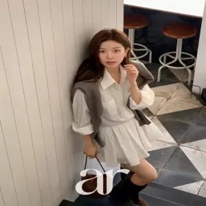 (국내제작)(벨트세트/보정핏/활용도끝판왕) 샌더린 벨트 세트 플리츠 셔츠 원피스 op16208