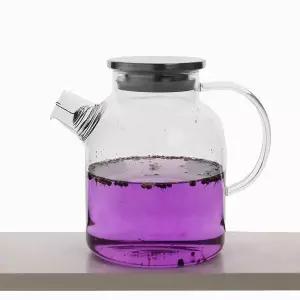 [골드스마일]바이 스텐덮개 유리주전자(1.5L) 내열유리 티포트
