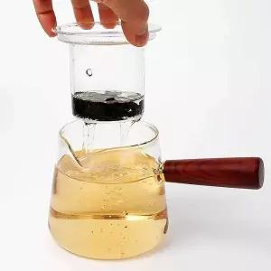 [골드스마일]내열유리 차포트 700ml 한잔 필터 홈까페 티타임
