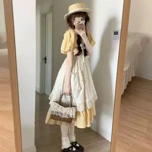 알프스소녀 공주 두건 복고풍 코스튬 옷 코르셋원피스 목장