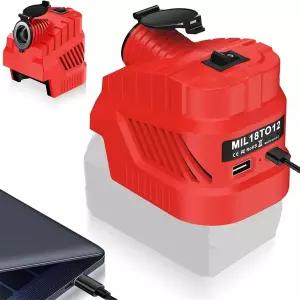 밀워키 18V 리튬 이온 배터리 240W 시거잭 인터페이스용 DC 12V 벅 컨버터 레귤레이터 차량용 냉장고 전원