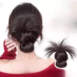 로우번 가발 똥머리 가시머리 집게핀 부분 반묶음 삐침 까치 볼 헤드