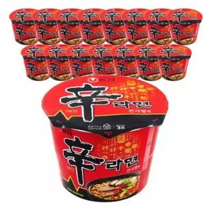 혼밥 라면 야식 추천 간편식 자취생 필수 컵 신라면 114g, 16개
