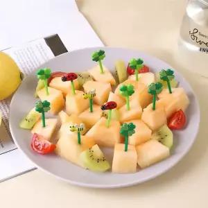 꿀벌 무당벌레 도시락픽 12p 도시락꾸미기 유치원 데코픽 소풍 과일포크 R713