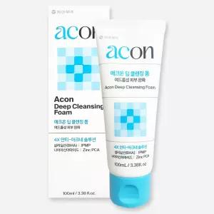 애크온 딥 클렌징 폼 100ml / 저자극 여드름 피부 완화 화이트 블랙 헤드 개선