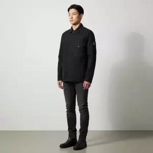 스톤아일랜드 26SS 와펜로고 오가닉 스트레치 코튼TC 셔츠 남성 자켓 L1S151200001 S0004 V0129