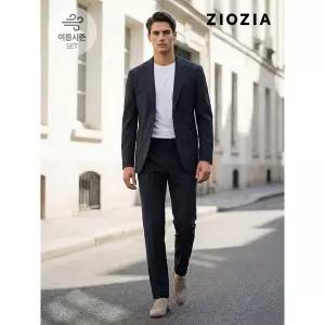 [지오지아]베이직 썸머 다크네이비 셋업 수트 (AAE2KG1602_AAE2PP1602_DNV)