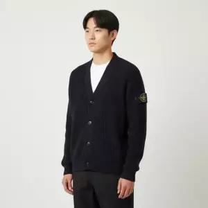 스톤아일랜드 스톤 남성 와펜 패치 V넥 니트 가디건 네이비) L1S15 5100009 S00D8 V0020