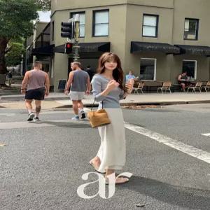 (국내제작)(슬림라인/잔잔도트패턴/뒷밴딩) 헤르네 도트 시스루 레이어드 밴딩 슬릿 롱 스커트 sk7676