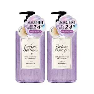 해피바스 퍼퓸부티크 스크럽 바디워시 라플레르 500ml, 2개