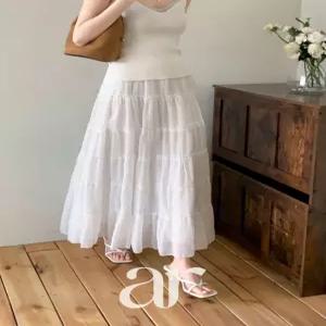 (살랑살랑핏/여리무드) 로하이 플레어 밴딩 캉캉 롱 스커트 sk7675