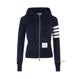 [톰브라운] FW25 여성 루프백 4바 후드 집업 FJT001A 00535 415 118066