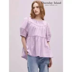 [써스데이아일랜드][Thursday Island] 2WAY 셔링 A라인 블라우스(T244MBL232W)