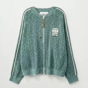 SATUR 세터 Uni 포인트 스티치 크로셰 니트 집업 SA261UKC05GEN