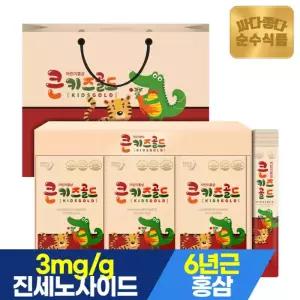 순수식품 6년근 어린이 홍삼 진액 스틱 큰키즈 골드 1박스(30포+쇼핑백) 면역력