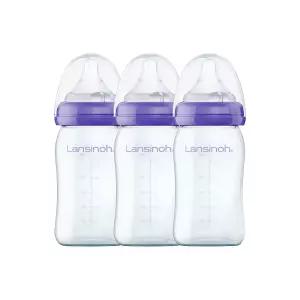 란시노 유리젖병 160ml 3P 신생아 아기(젖꼭지 S포함)