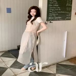 (레이어드/랩원피스) 오간자 랩 뷔스티에 원피스 op16379