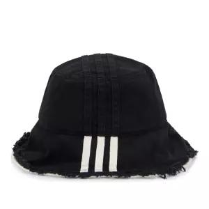 와이쓰리 쓰리 화이트 스트라이프 코튼 버킷햇 KD2433 BLACK