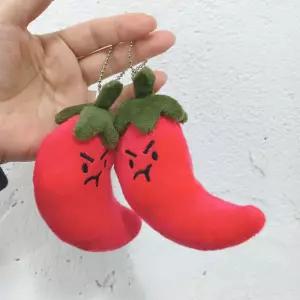 앵그리 칠리 페퍼 고추 키링 가방꾸미기 소품 선물 식물 레드 화 분노