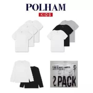 폴햄키즈 26년신상!!공용) 3PACK 반팔티PKG5TS3810,2PACK 기본긴팔 티셔츠PKG5TS3820