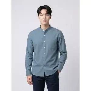 [파크랜드]민트 솔리드 여름 긴팔 셔츠 A2CL2210558A_P423153353