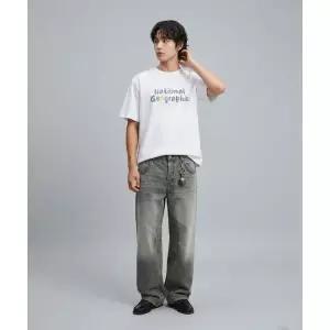 매장정품 NATIONALGEOGRAPHIC N262UTS902 소로나 쿨 하트로고 세미오버핏 반팔 티셔츠 WHITE N262UTS902010